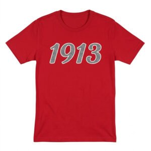 1913 red sorority t shirt – women’s greek graphic tee