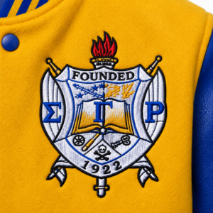 badge embroidery details