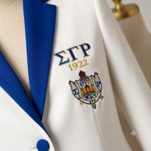 collar and embroidery details