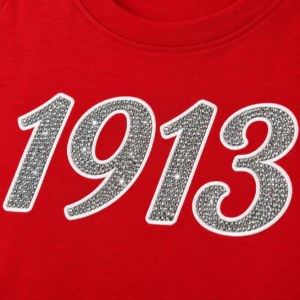 front view of rhinestone details
